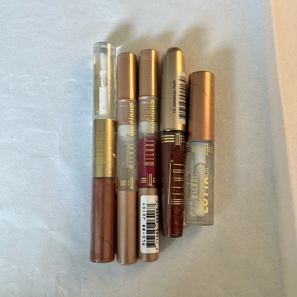 Milani Lip Gloss Collection - Brown and Gold lot of 5